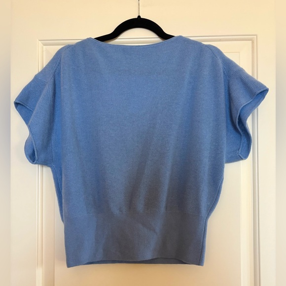 J.Crew Featherweight V Neck Cashmere Tee Shirt, size L, NWT - Picture 5 of 6